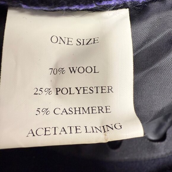 James Peter Vintage Purple & Black Wool Cashmere Women's Cloche Hat Retro Style - Picture 11 of 13